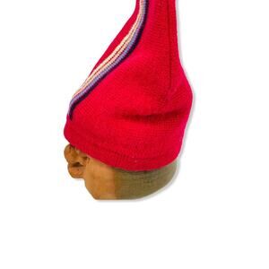 Lands End Unisex Wool Beanie Striped Hat Unisex Medium